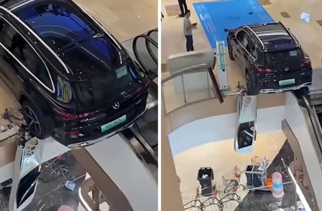 Mercedes GLC trượt qua lan can tại trung tâm thương mại Hà Bắc: diễn biến và những điều cần biết