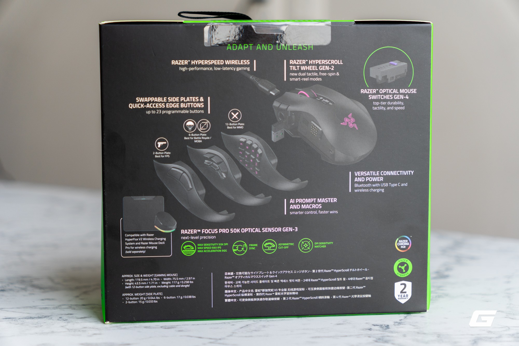 Trên tay Razer Naga V3 Pro: “Rắn ba đầu” đúng nghĩa, biến hình để cân mọi thể loại game - Ảnh 2.
