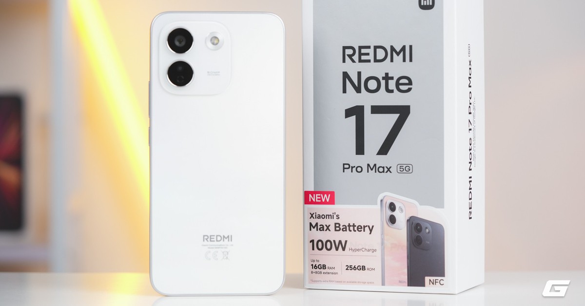Redmi Note 17 Pro Max — Pin 10.000mAh, sạc 100W và khả năng chống chịu ấn tượng