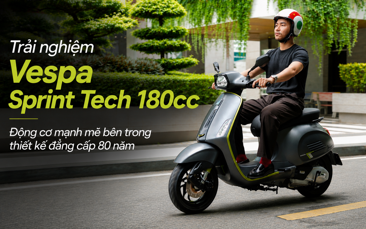 Vespa Sprint Tech 180cc: Khi di sản thiết kế gặp động cơ 180cc