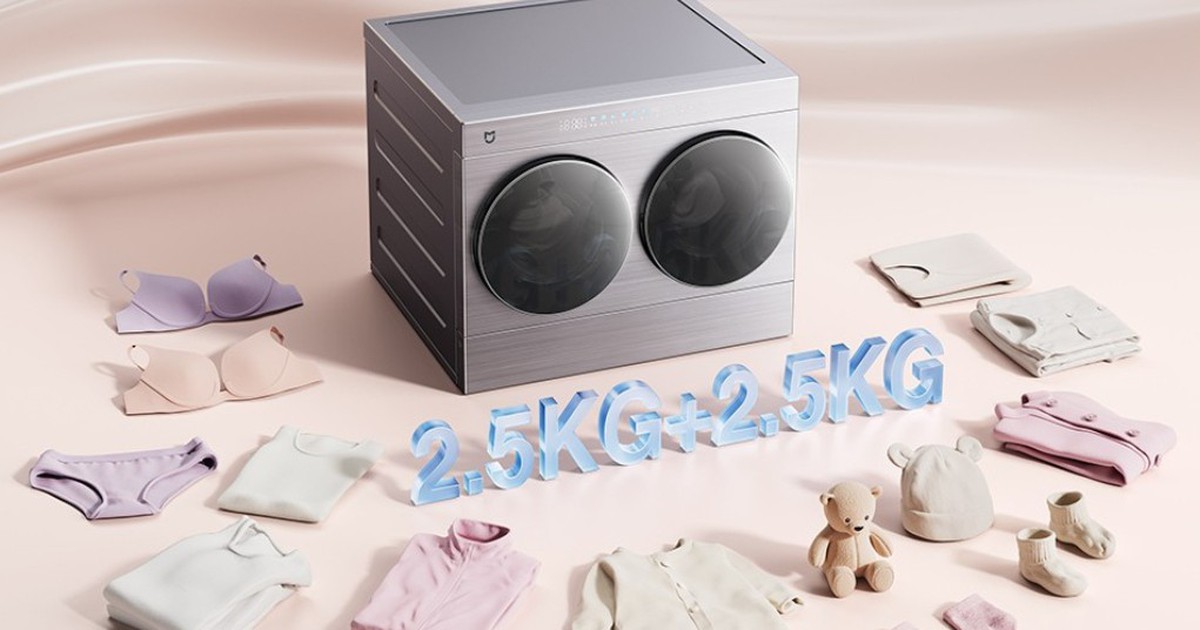 Máy giặt-sấy Mijia hai lồng: giải pháp tách riêng quần áo trong không gian nhỏ